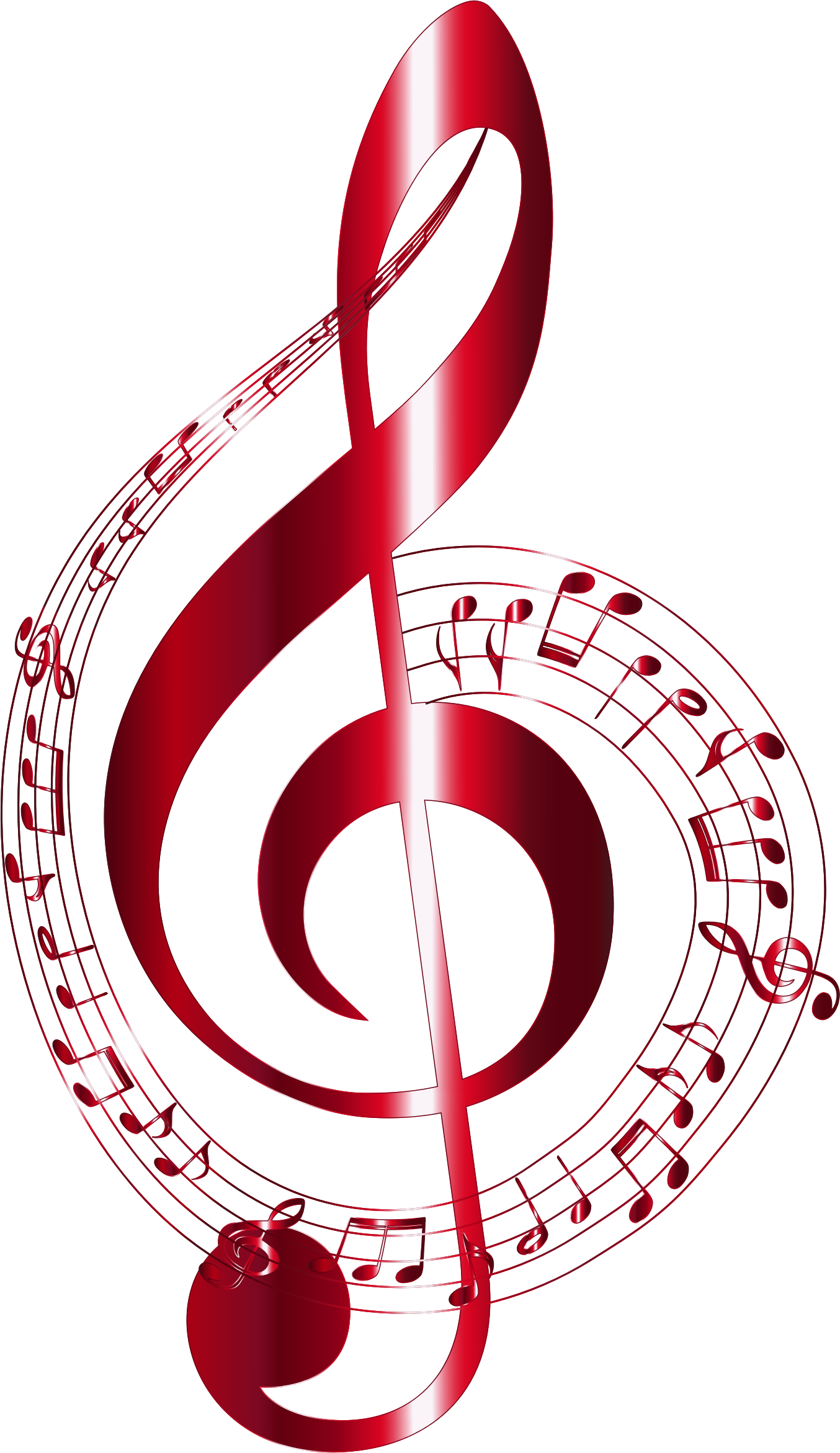 Vermilion Musical Notes Typography No Background